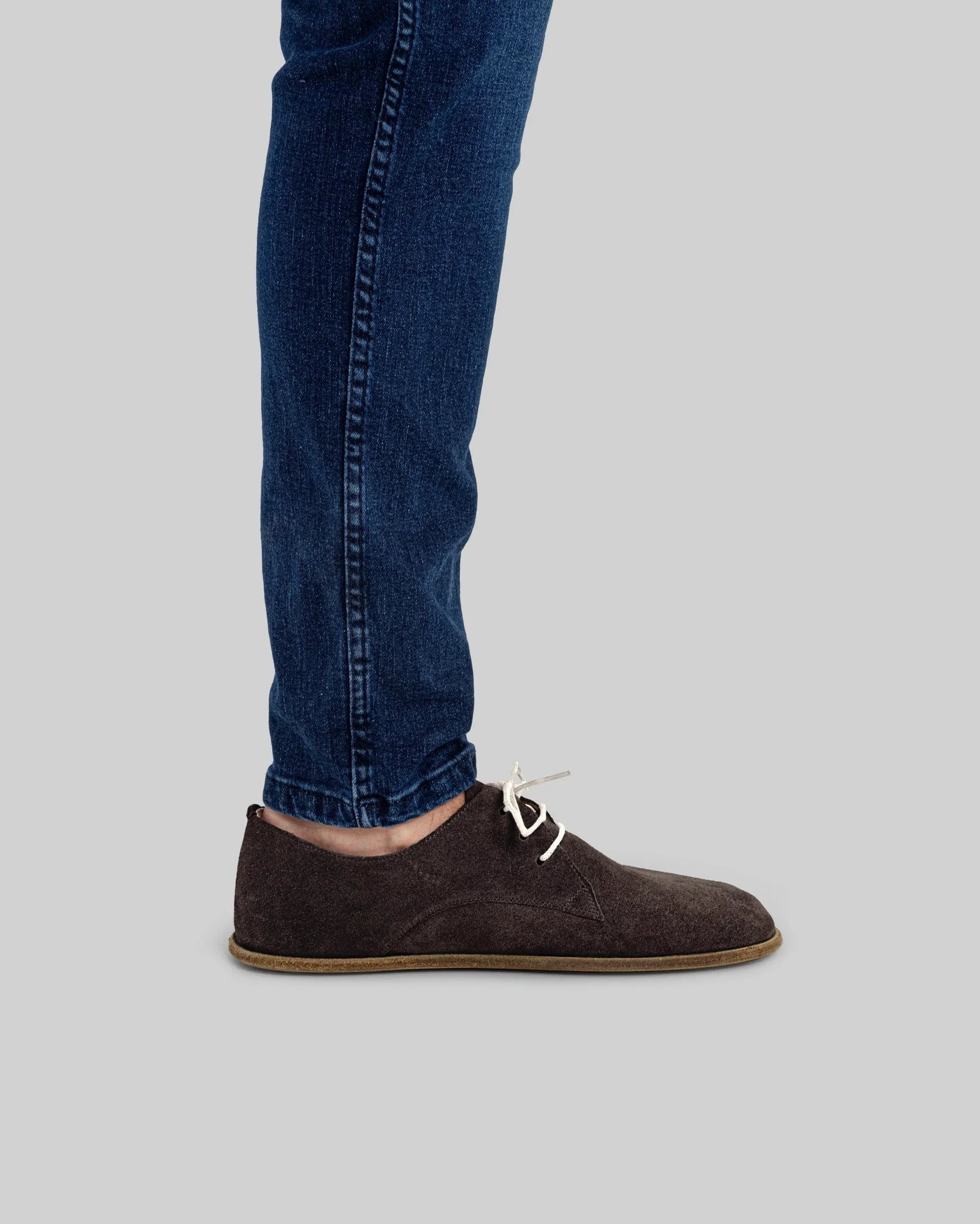 Detail Brown Suede Oxford Shoes - Handcrafted Calf Leather Turkey | Bespoky