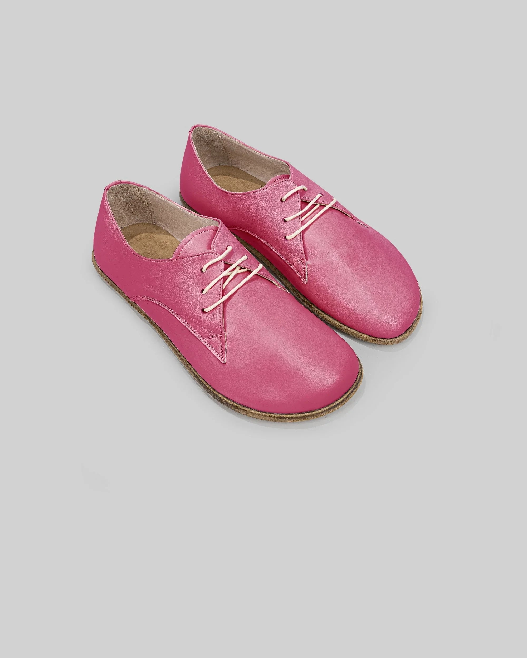 Women's Fuchsia Oxford Shoes - Handcrafted Calf Leather Wide Toe Box | Bespoky