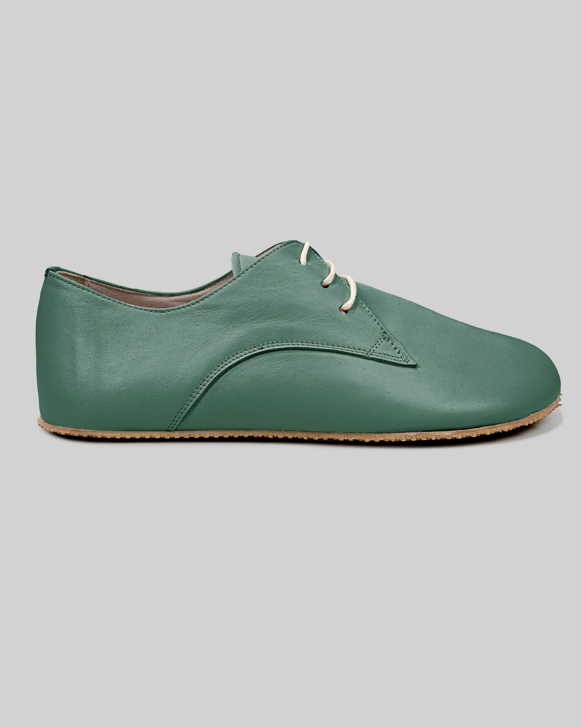 Detail Green Oxford Shoes - Handcrafted Calf Leather Turkey | Bespoky