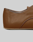 Top view Dark Tan Oxford Shoes - Handcrafted Calf Leather | Bespoky