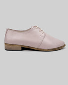 Detail Pink Pointed Toe Oxford - Handcrafted Calf Leather Turkey | Bespoky