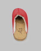 Top view Gold Shearling Slippers - Handcrafted Calf Leather | Bespoky