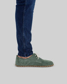 Detail Green Oxford Shoes - Handcrafted Calf Leather Turkey | Bespoky