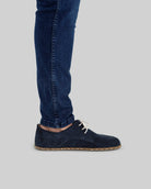 Detail Navy Oxford Shoes - Handcrafted Calf Leather Turkey | Bespoky