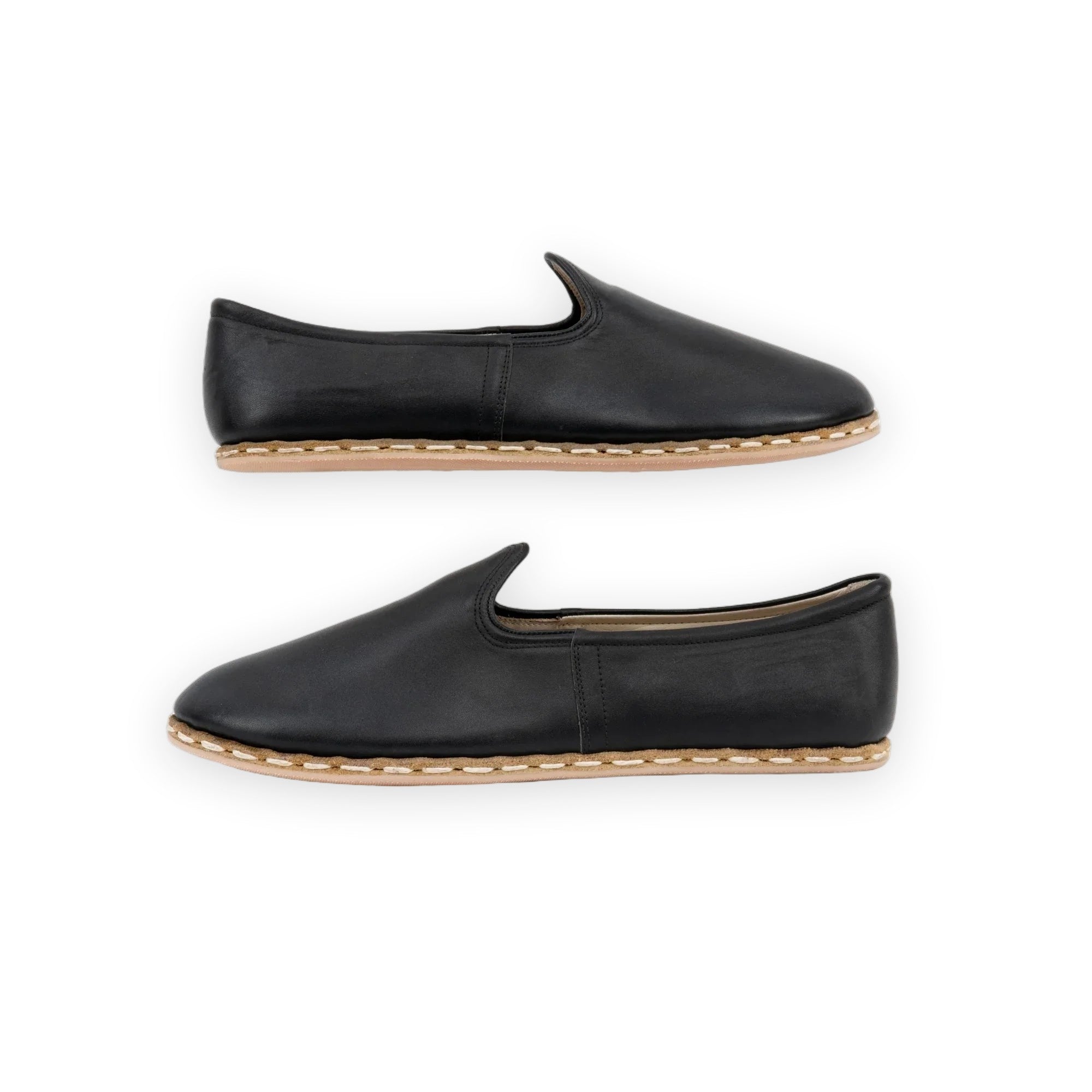 Men's Black Yemeni Shoes - Handcrafted Calf Leather Wide Toe Box | Bespoky