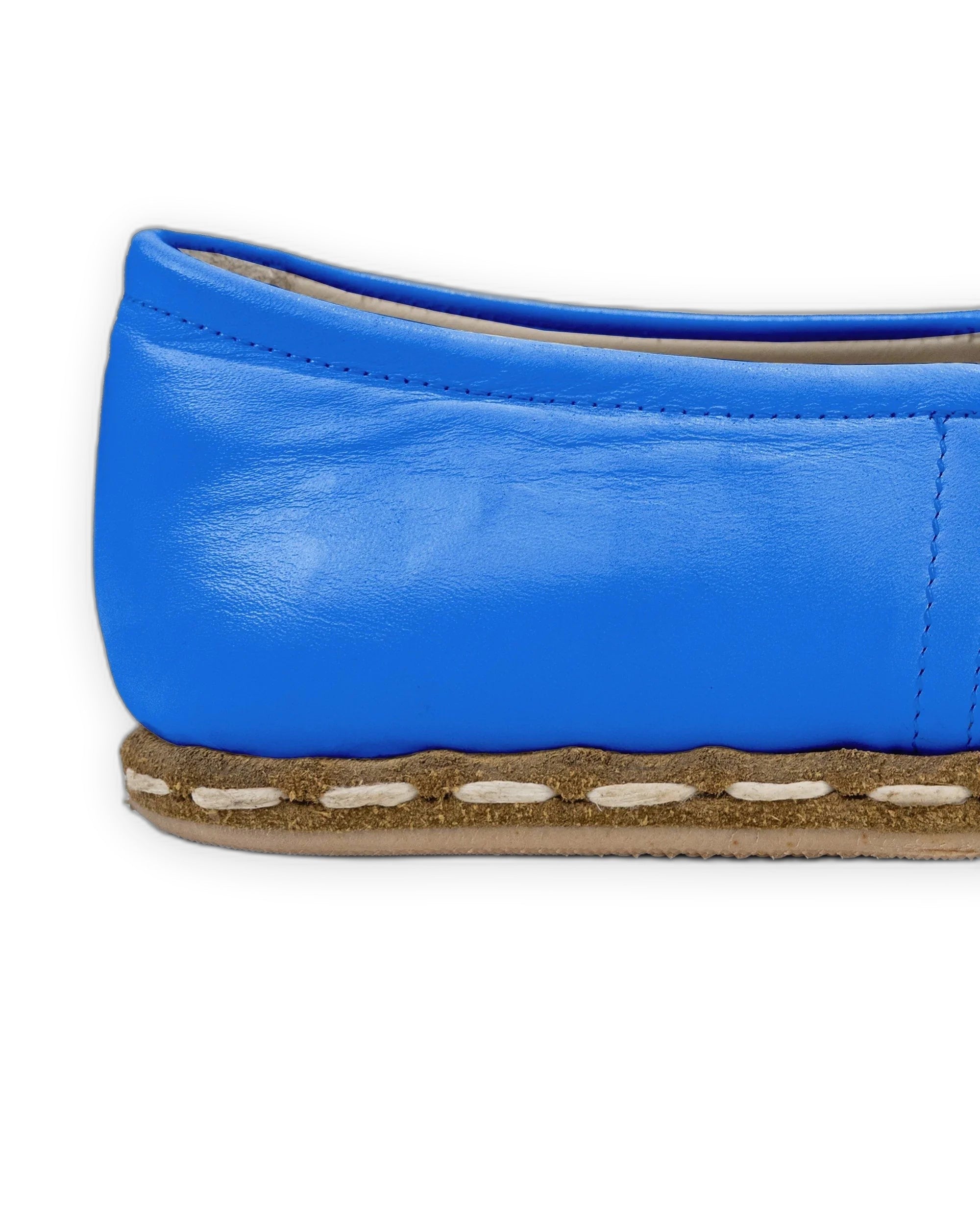 Detail Blue Yemeni Shoes - Handcrafted Calf Leather Turkey | Bespoky