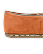 Detail Orange Suede Yemeni Shoes - Handcrafted Calf Leather Turkey | Bespoky