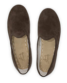 Side view Brown Suede Yemeni Shoes - Calf Leather Zero Drop | Bespoky