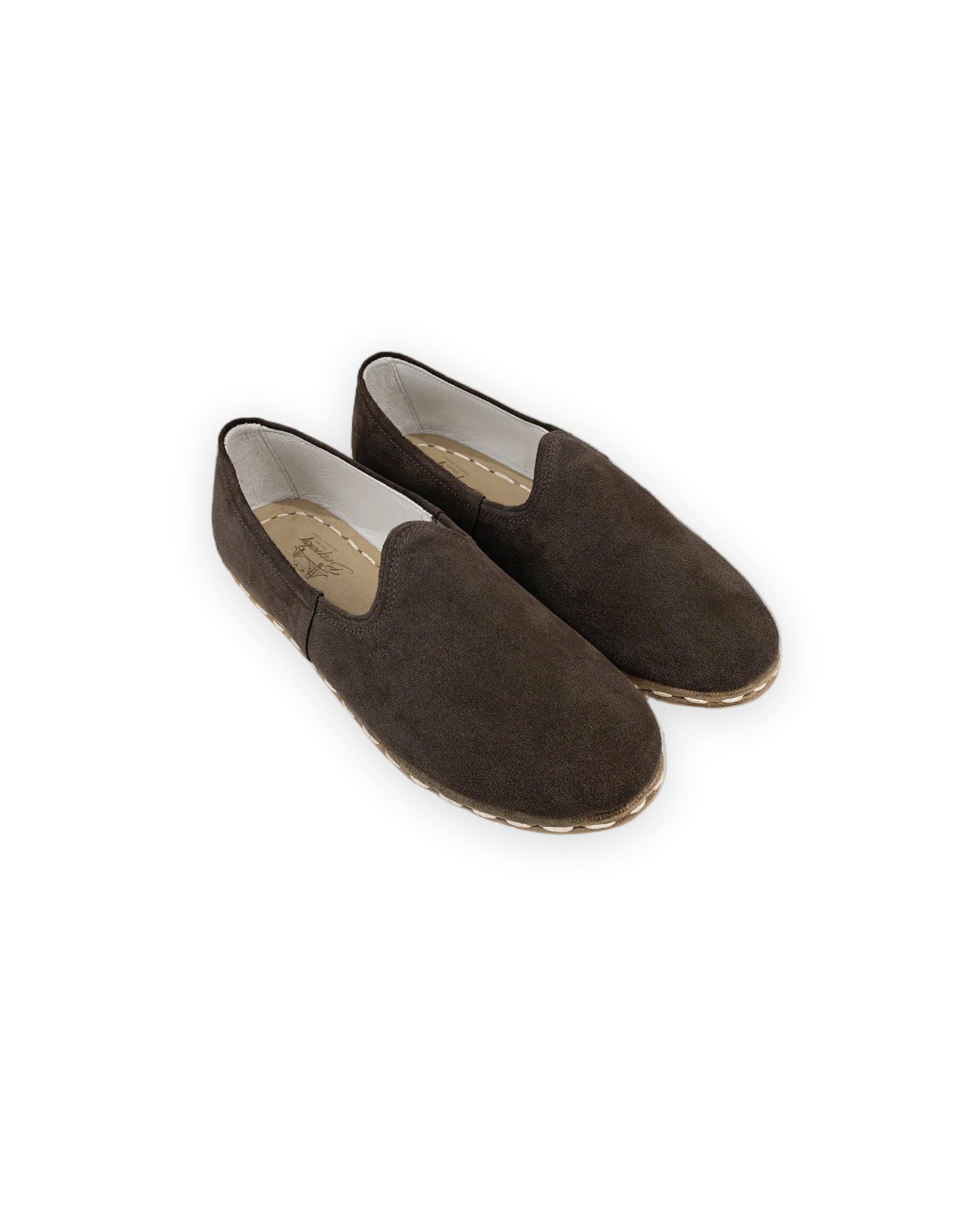 Men's Brown Suede Yemeni Shoes - Handcrafted Calf Leather Wide Toe Box | Bespoky