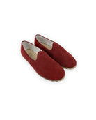 Men's Burgundy Suede Yemeni Shoes - Handcrafted Calf Leather Wide Toe Box | Bespoky