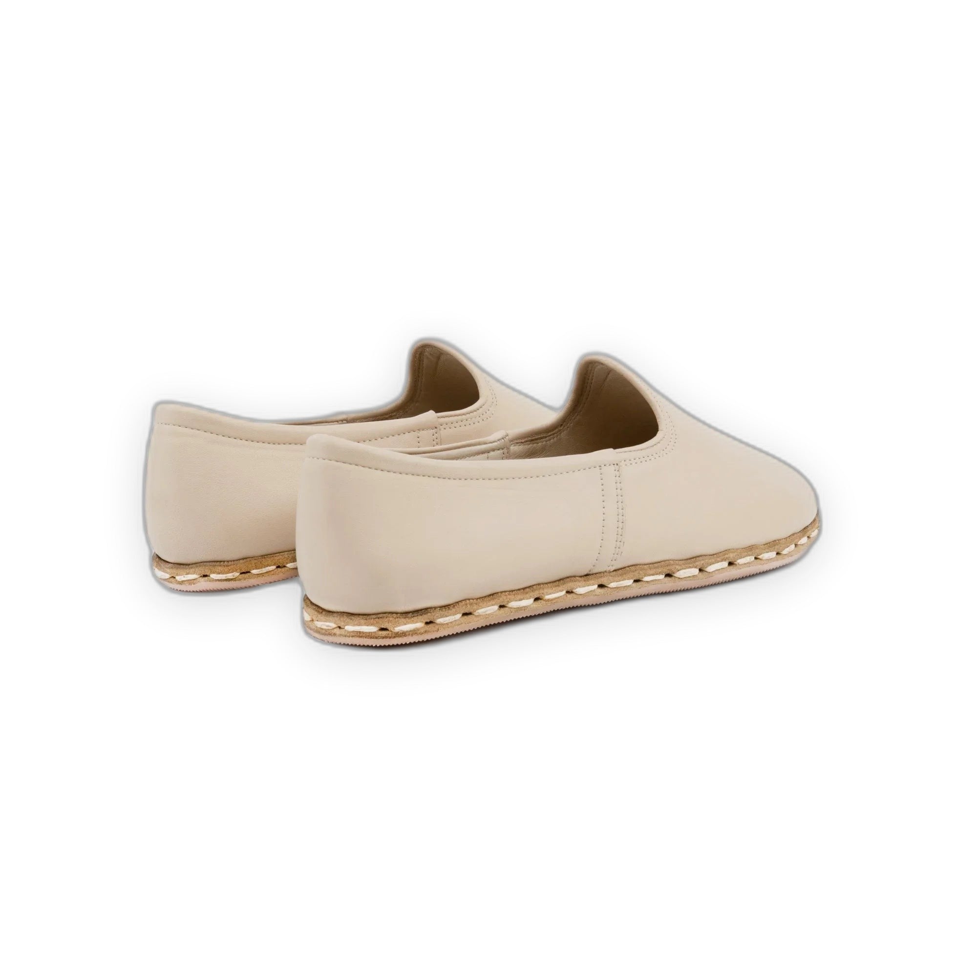 Top view Cream Yemeni Shoes - Handcrafted Calf Leather | Bespoky