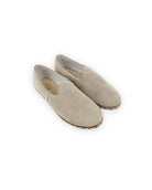 Men's Cream Suede Yemeni Shoes - Handcrafted Calf Leather Wide Toe Box | Bespoky