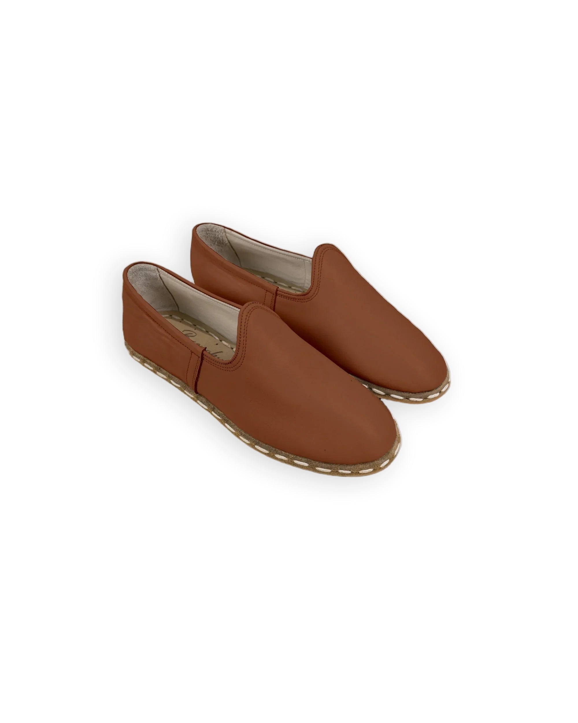 Men's Dark Tan Yemeni Shoes - Handcrafted Calf Leather Wide Toe Box | Bespoky