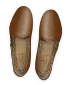 Side view Dark Tan Yemeni Shoes - Calf Leather Zero Drop | Bespoky