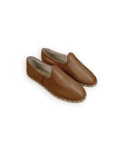 Men's Dark Tan Yemeni Shoes - Handcrafted Calf Leather Wide Toe Box | Bespoky