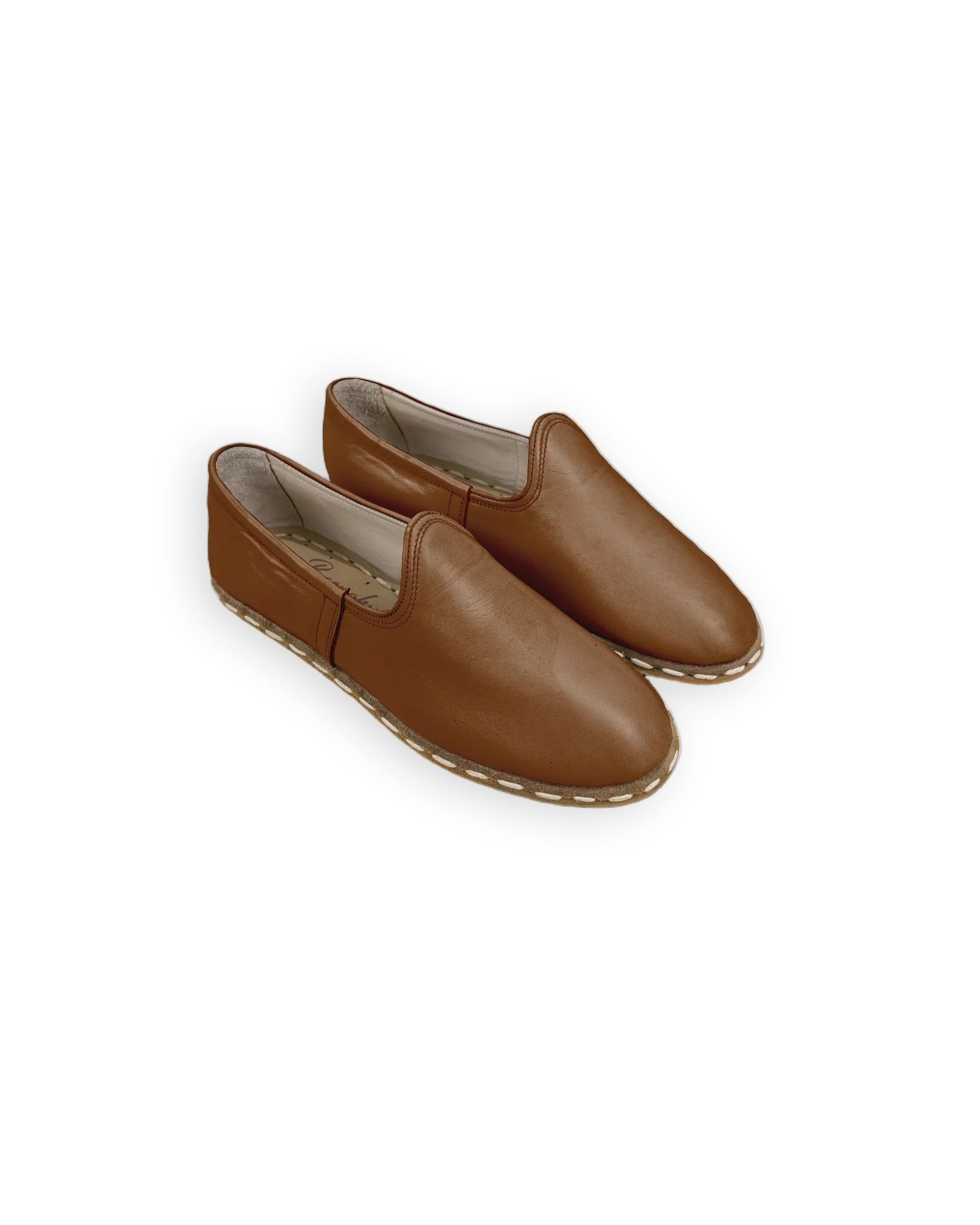 Men's Dark Tan Yemeni Shoes - Handcrafted Calf Leather Wide Toe Box | Bespoky