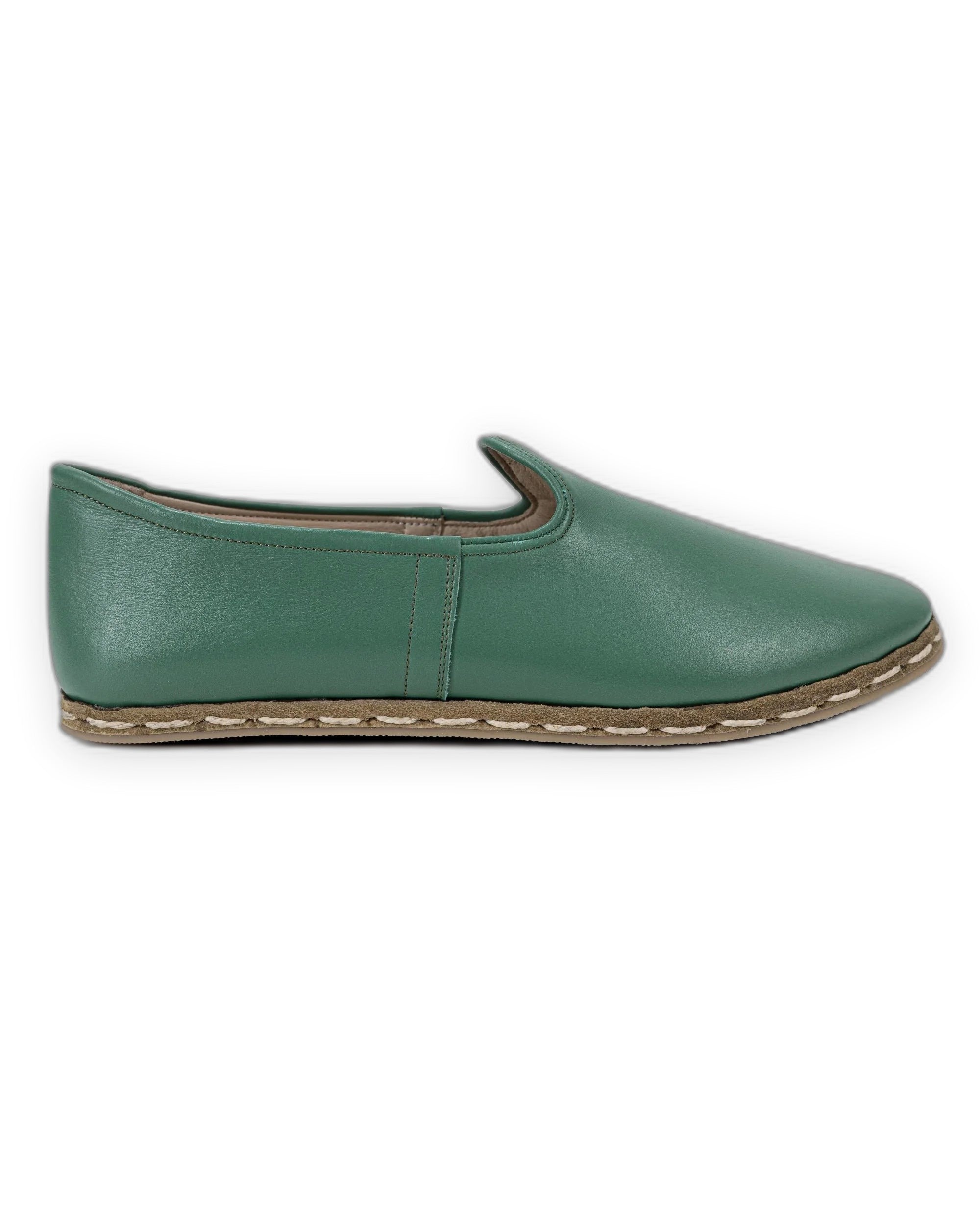 Top view Green Yemeni Shoes - Handcrafted Calf Leather | Bespoky
