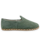 Top view Green Suede Yemeni Shoes - Handcrafted Calf Leather | Bespoky