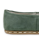 Detail Green Suede Yemeni Shoes - Handcrafted Calf Leather Turkey | Bespoky