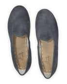 Side view Grey Nubuck Yemeni Shoes - Calf Leather Zero Drop | Bespoky