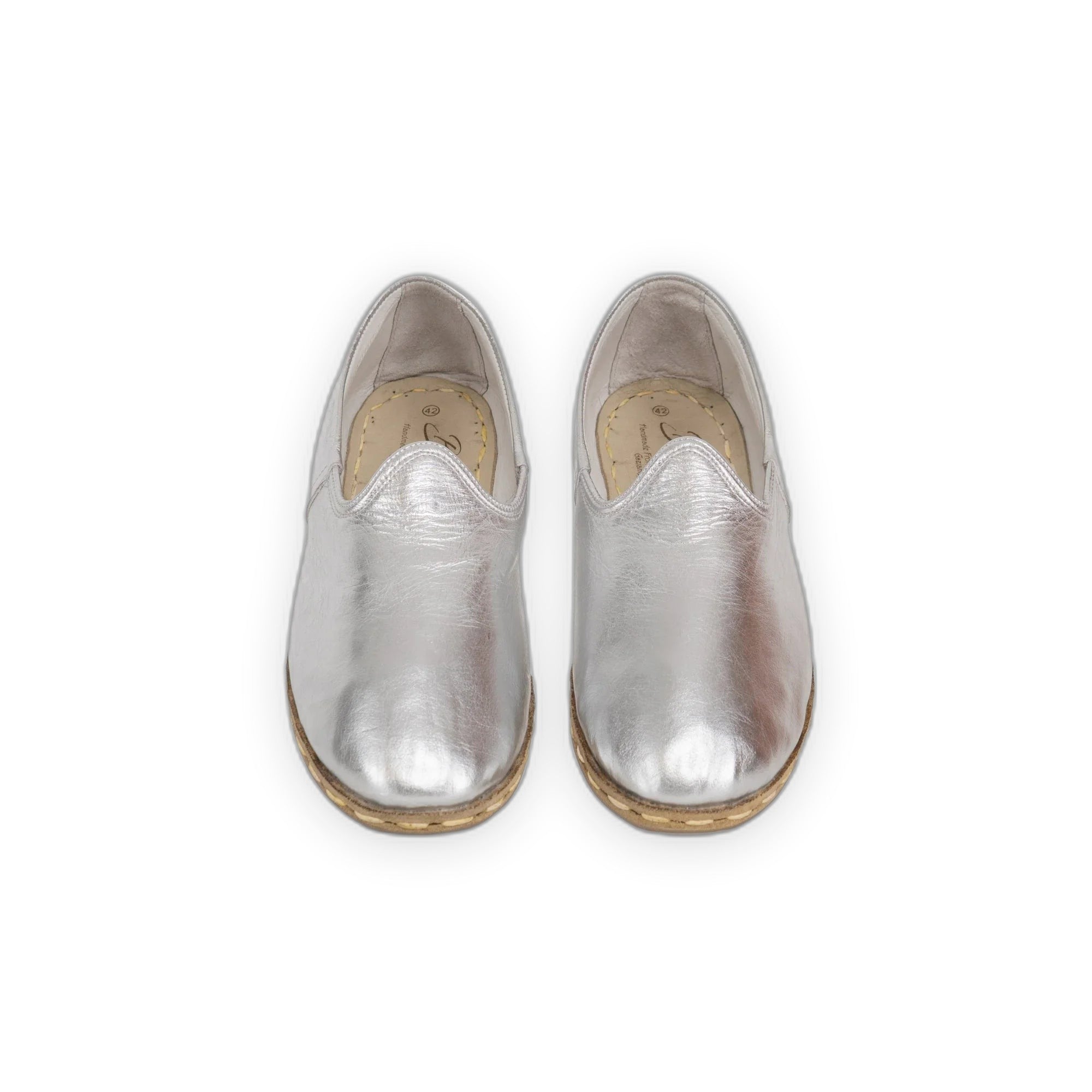 Side view Silver Yemeni Shoes - Calf Leather Zero Drop | Bespoky