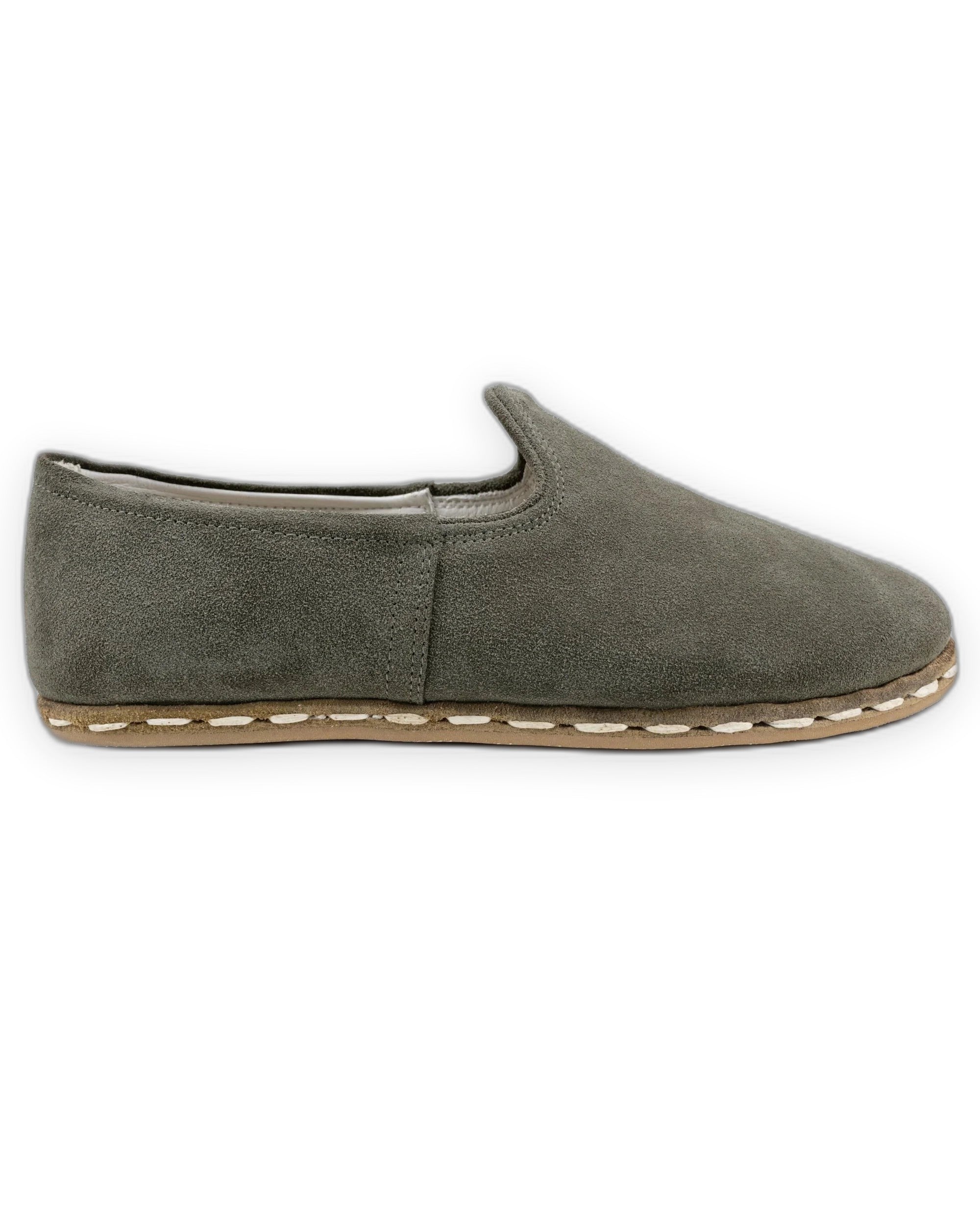 Side view Suede Yemeni Shoes - Calf Leather Zero Drop | Bespoky