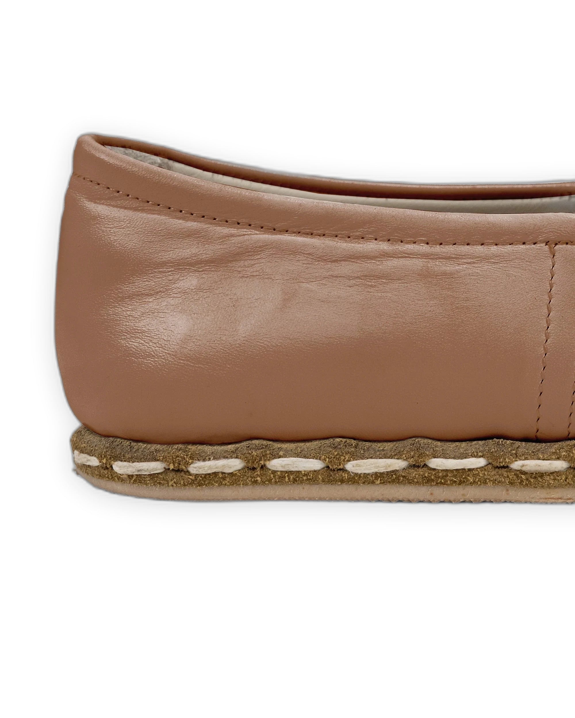 Detail Tan Yemeni Shoes - Handcrafted Calf Leather Turkey | Bespoky