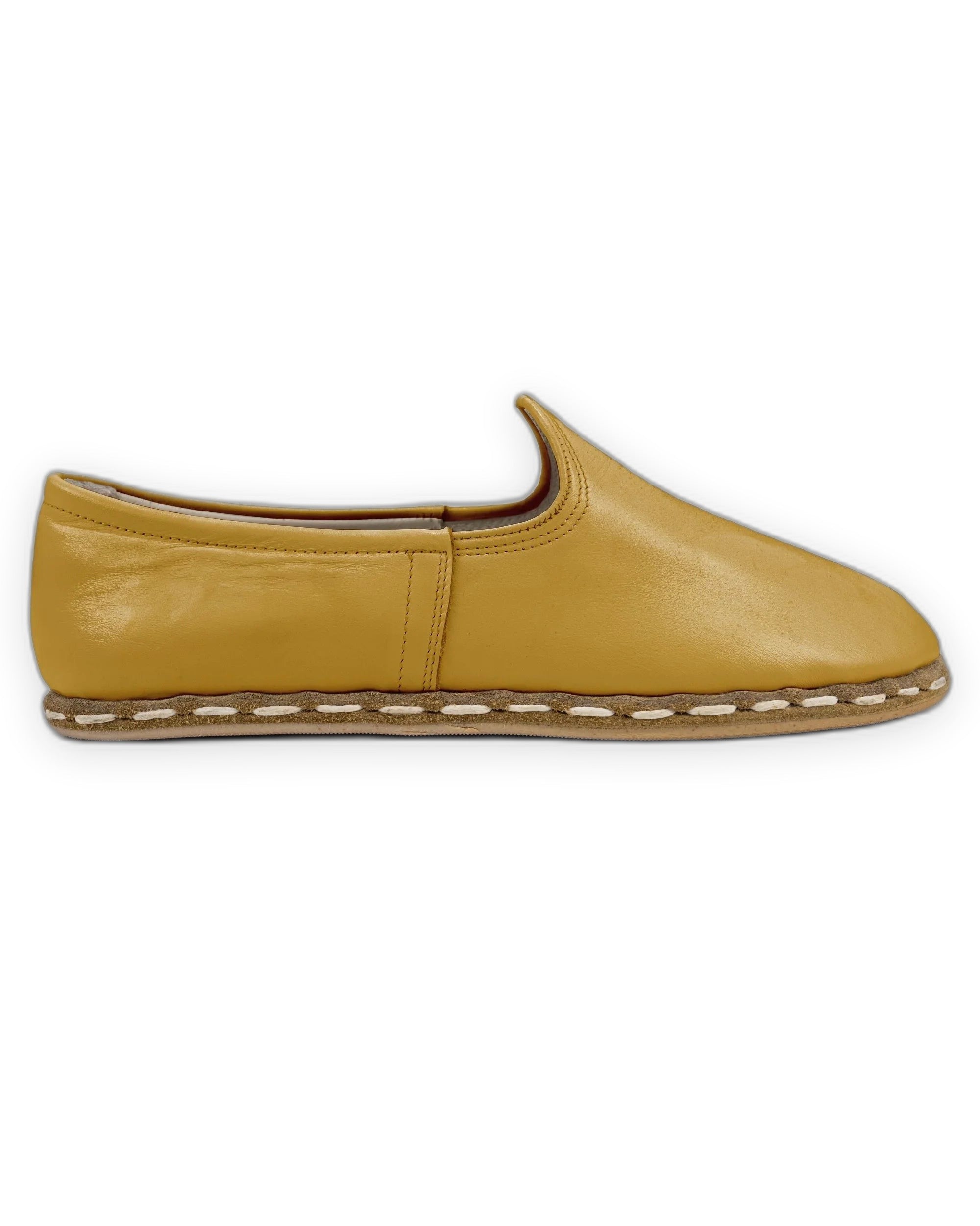 Yemeni Shoes Men Mustard Yellow | Calf Leather Wide Toe