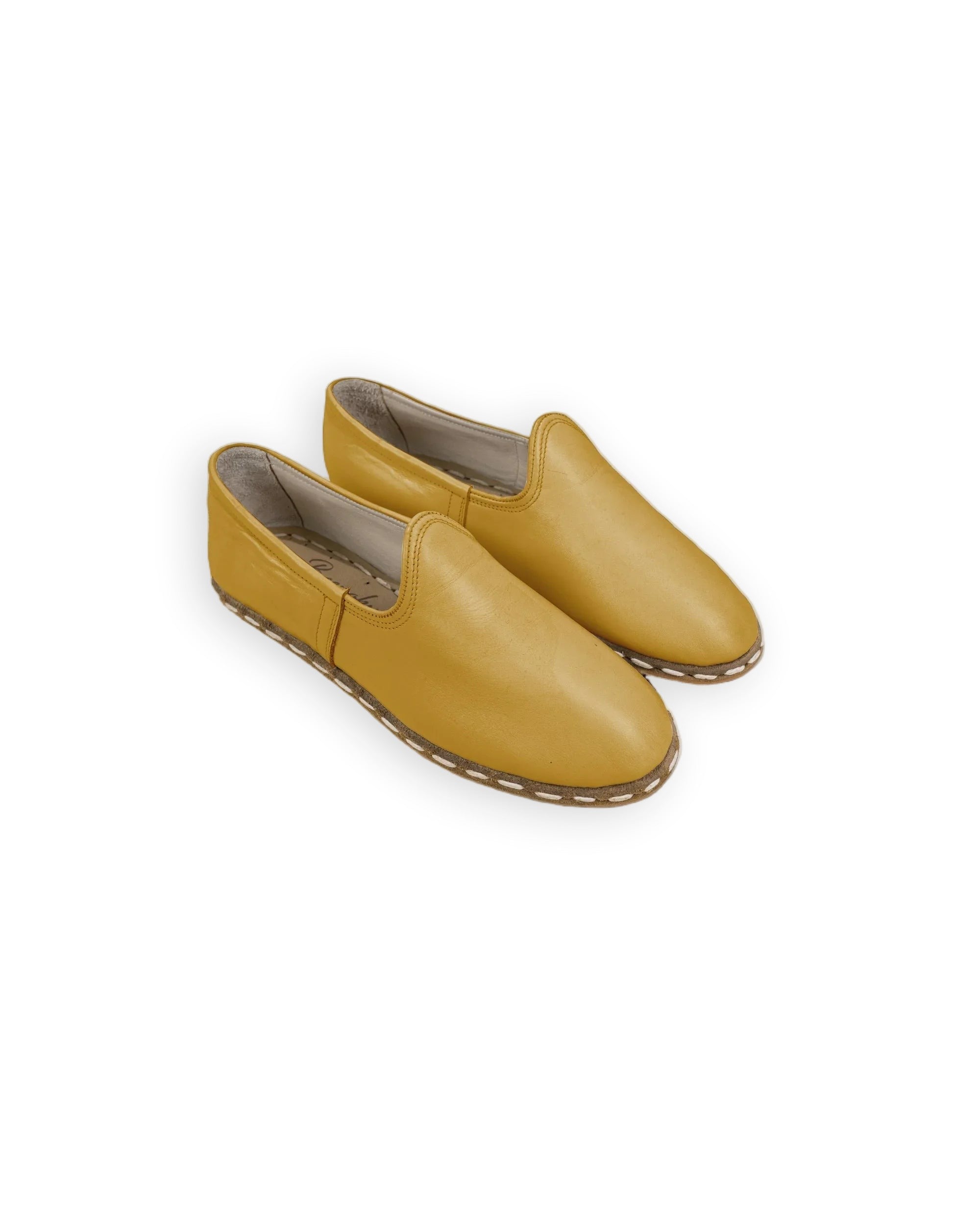 Yemeni Shoes Men Mustard Yellow | Calf Leather Wide Toe