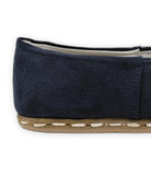 Detail Navy Suede Yemeni Shoes - Handcrafted Calf Leather Turkey | Bespoky