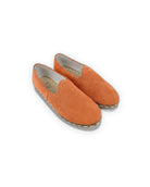Men's Orange Suede Yemeni Shoes - Handcrafted Calf Leather Wide Toe Box | Bespoky