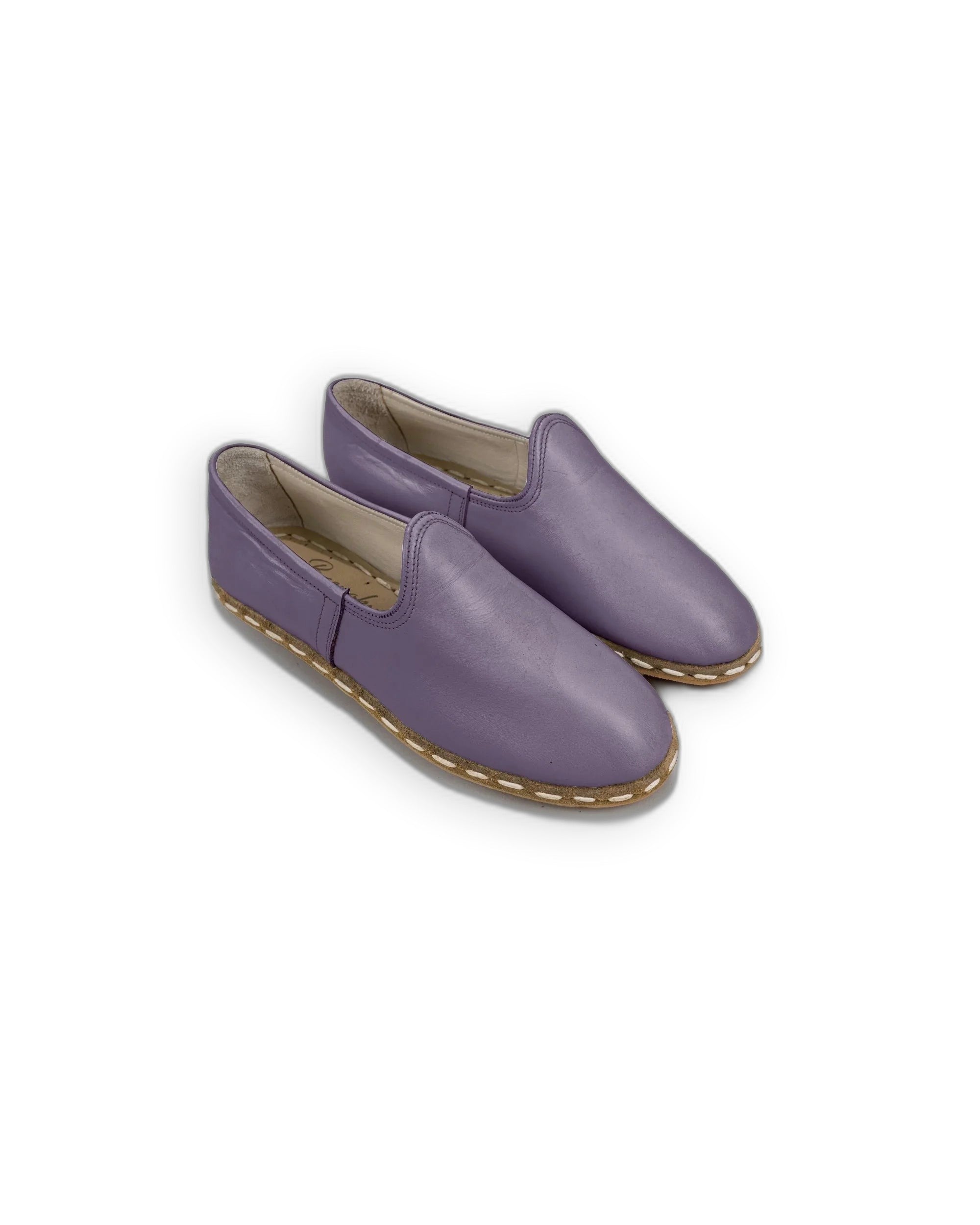 Men's Purple Yemeni Shoes - Handcrafted Calf Leather Wide Toe Box | Bespoky