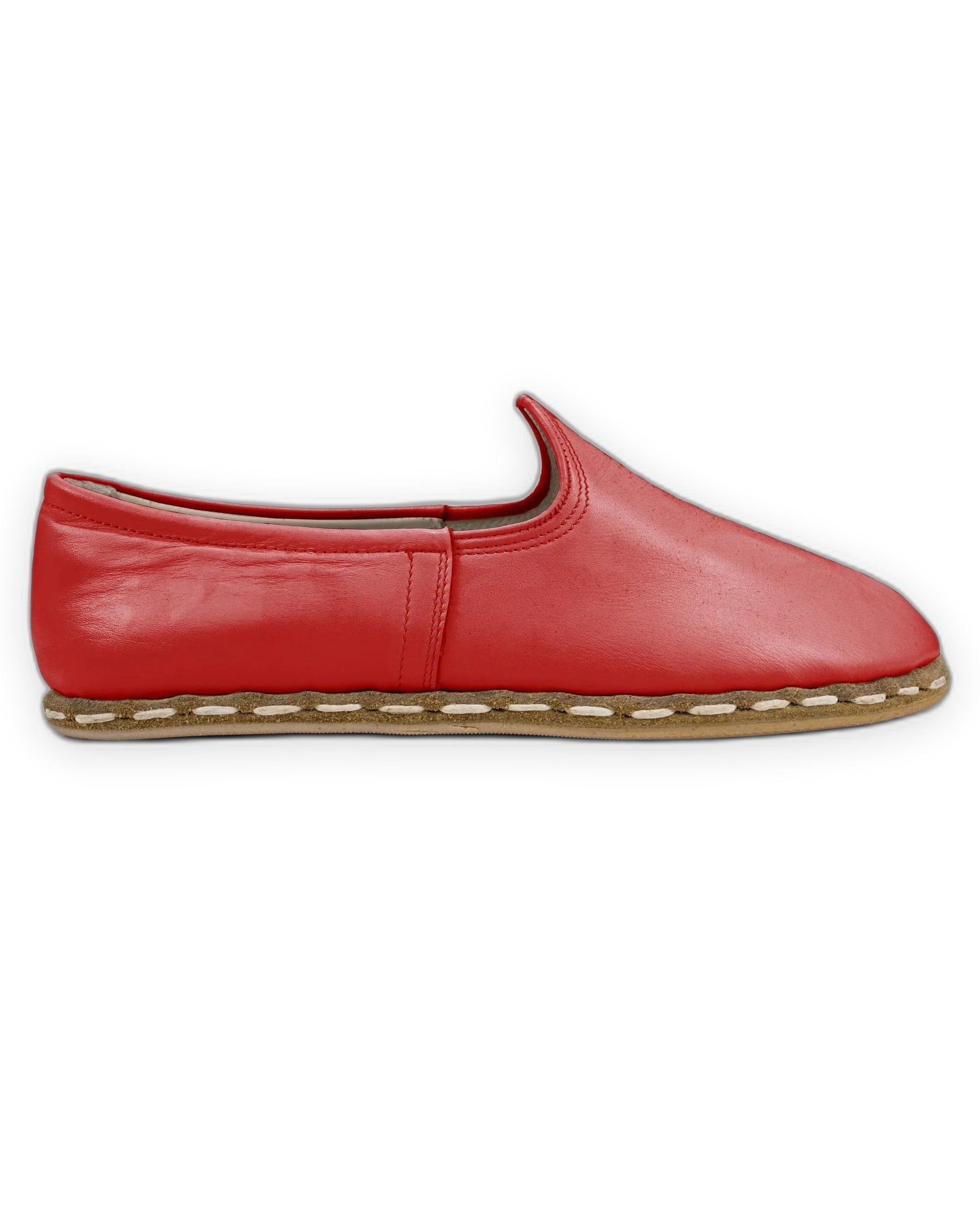 Top view Red Yemeni Shoes - Handcrafted Calf Leather | Bespoky