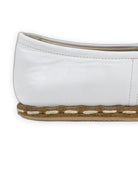 Detail White Yemeni Shoes - Handcrafted Calf Leather Turkey | Bespoky