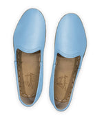 Side view Baby Blue Yemeni Shoes - Calf Leather Zero Drop | Bespoky