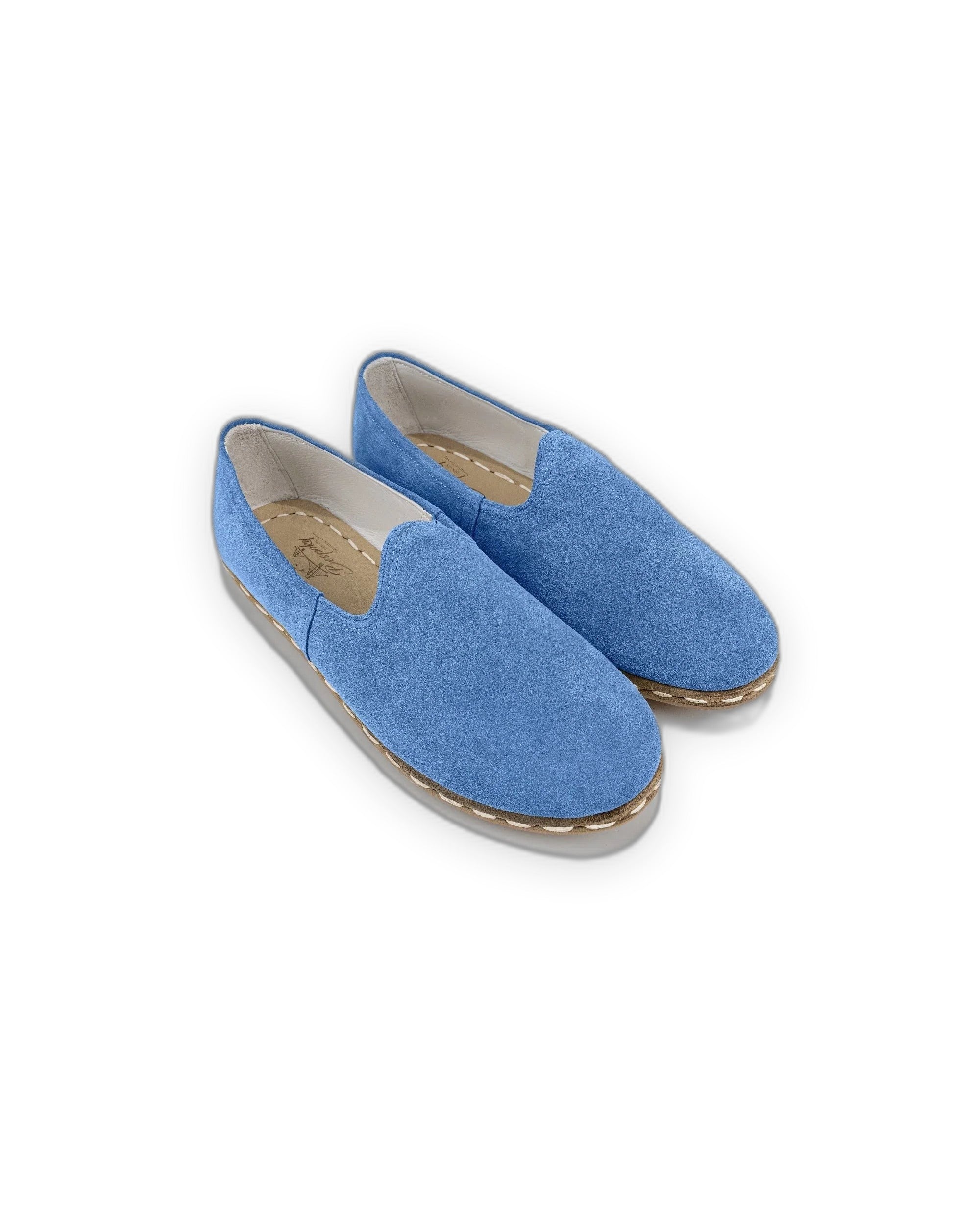 Top view Blue Yemeni Shoes - Handcrafted Calf Leather | Bespoky