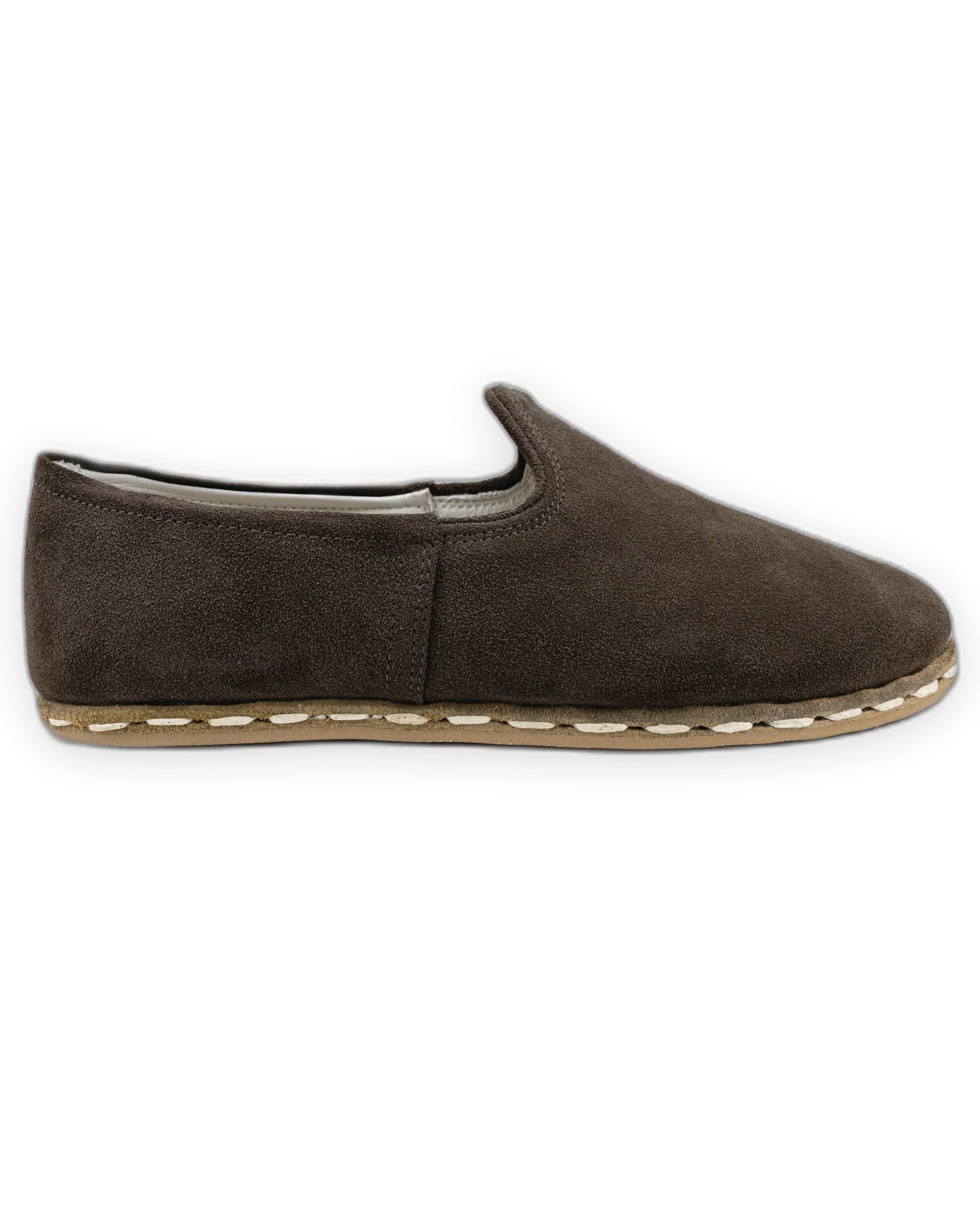 Top view Brown Suede Yemeni Shoes - Handcrafted Calf Leather | Bespoky