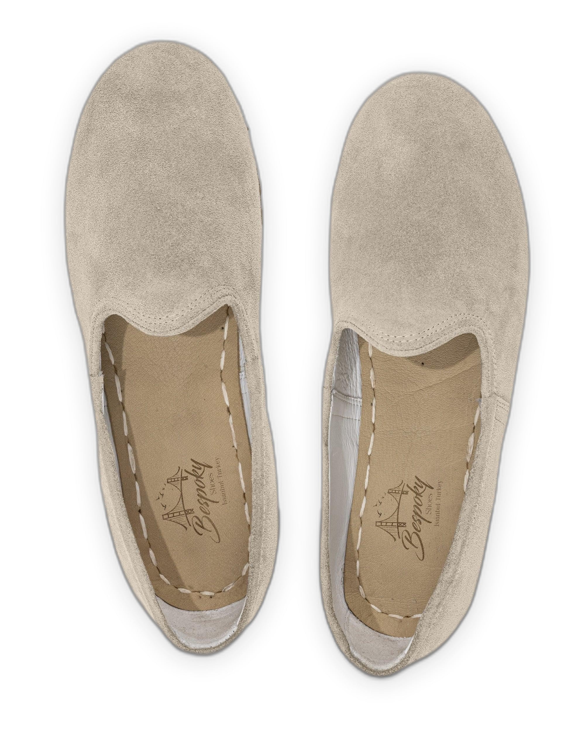 Side view Cream Yemeni Shoes - Calf Leather Zero Drop | Bespoky