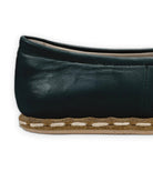 Detail Dark Green Yemeni Shoes - Handcrafted Calf Leather Turkey | Bespoky
