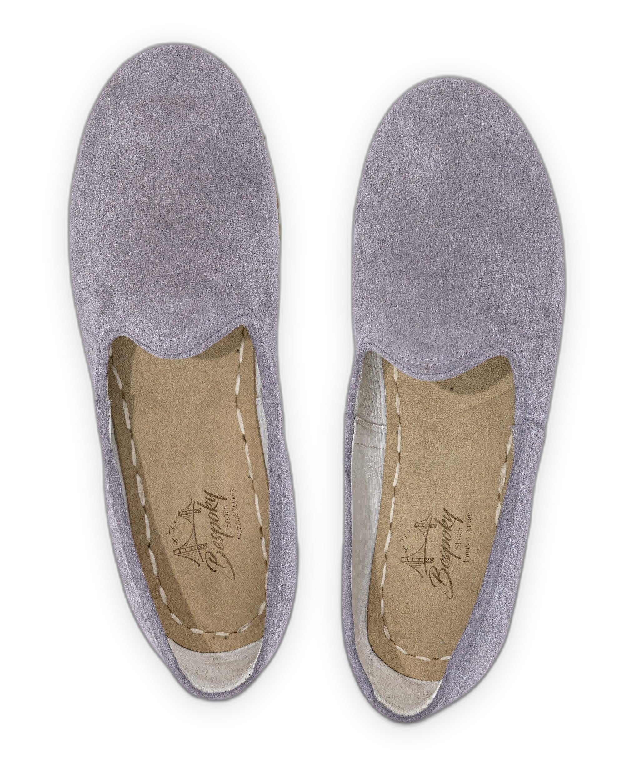 Side view Grey Yemeni Shoes - Calf Leather Zero Drop | Bespoky