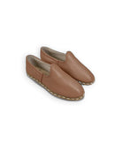 Women's Tan Yemeni Shoes - Handcrafted Calf Leather Wide Toe Box | Bespoky