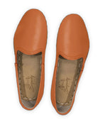 Top view Orange Yemeni Shoes - Handcrafted Calf Leather | Bespoky