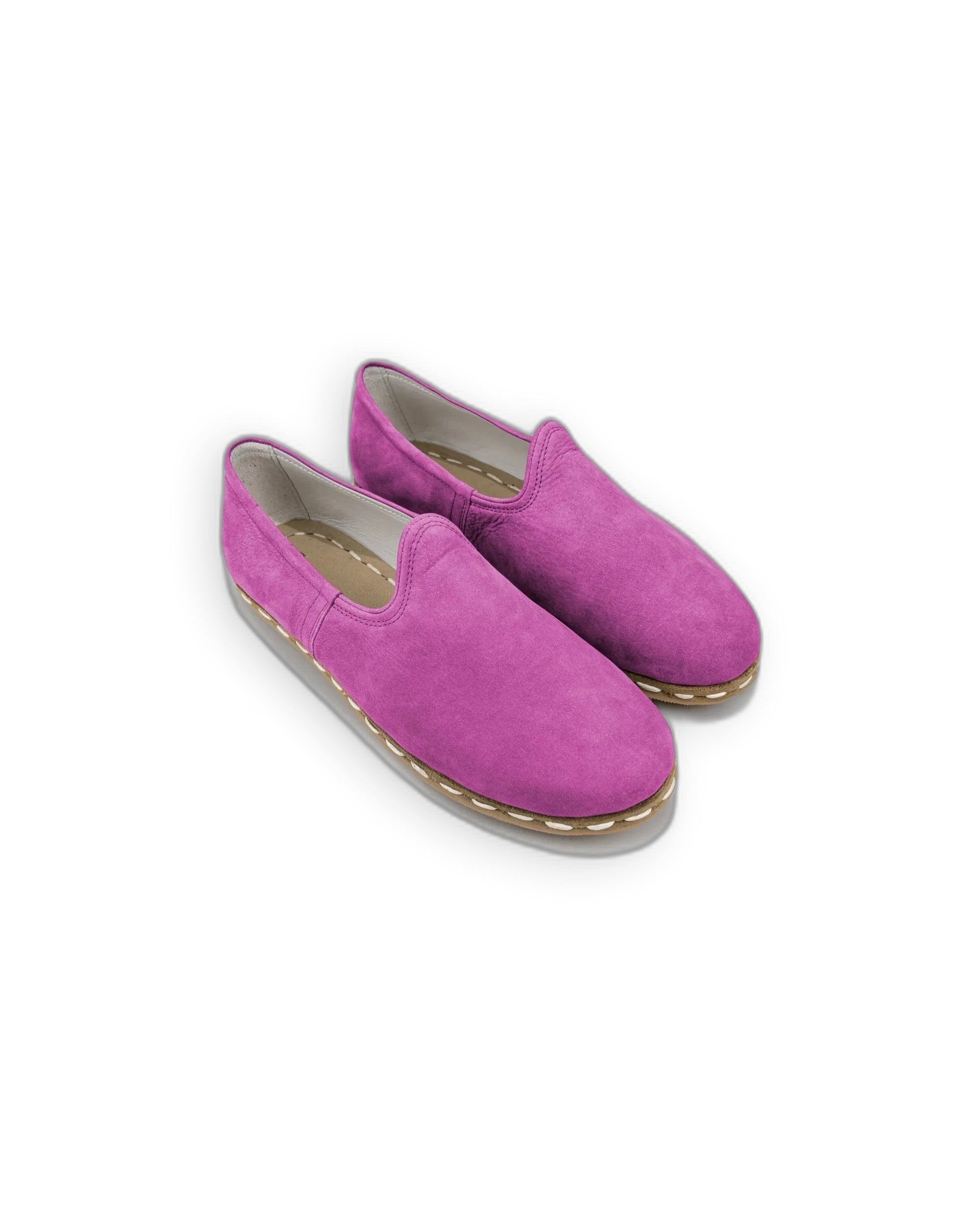 Women's Pink Yemeni Shoes - Handcrafted Calf Leather Wide Toe Box | Bespoky