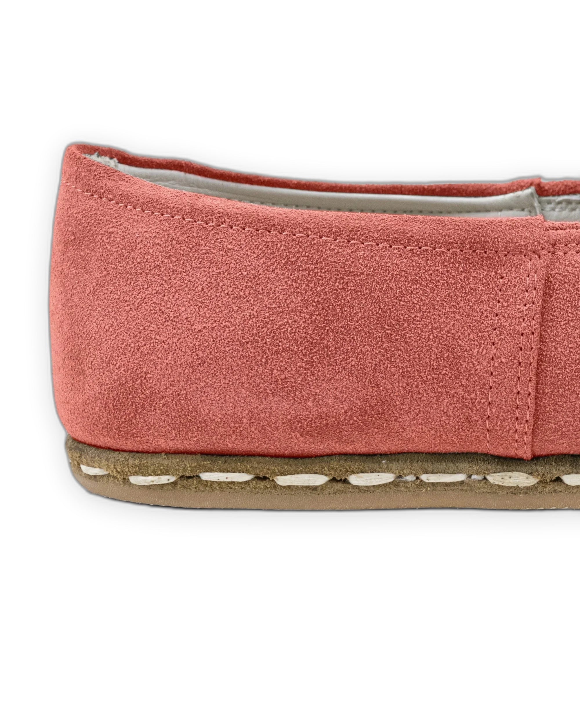 Detail Pink Suede Yemeni Shoes - Handcrafted Calf Leather Turkey | Bespoky