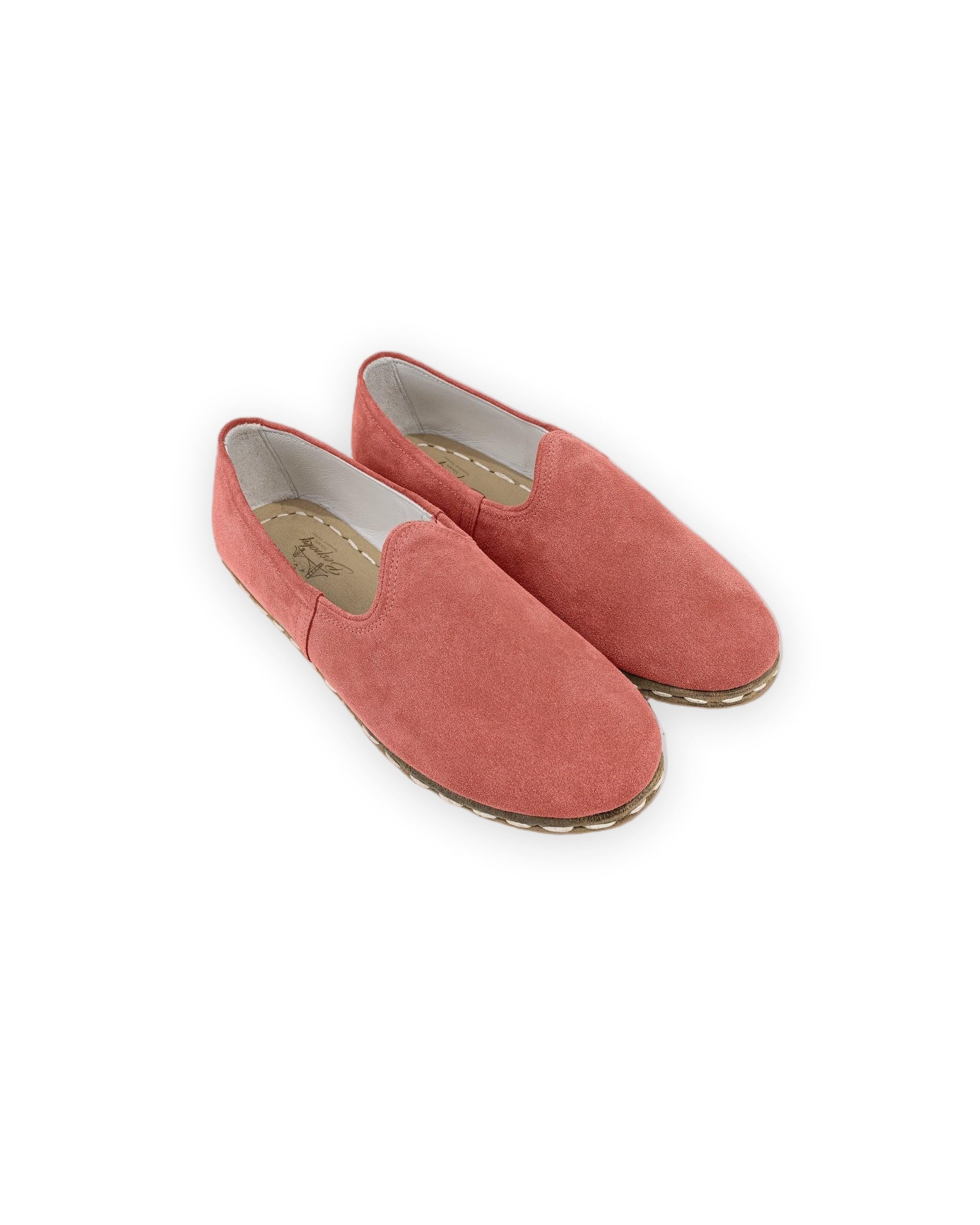 Women's Pink Suede Yemeni Shoes - Handcrafted Calf Leather Wide Toe Box | Bespoky