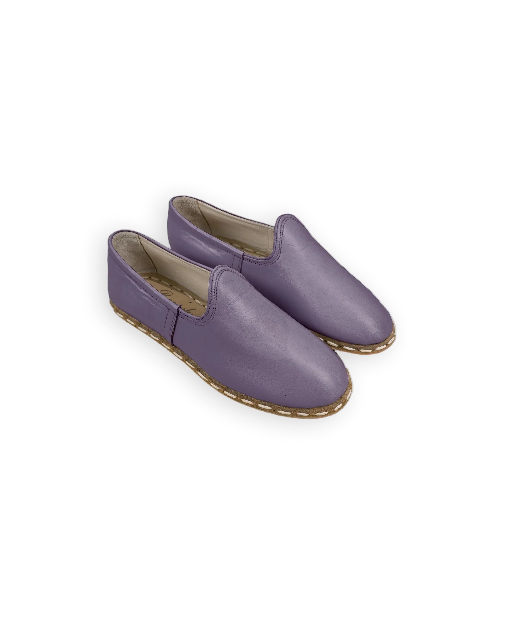 Women's Purple Yemeni Shoes - Handcrafted Calf Leather Wide Toe Box | Bespoky