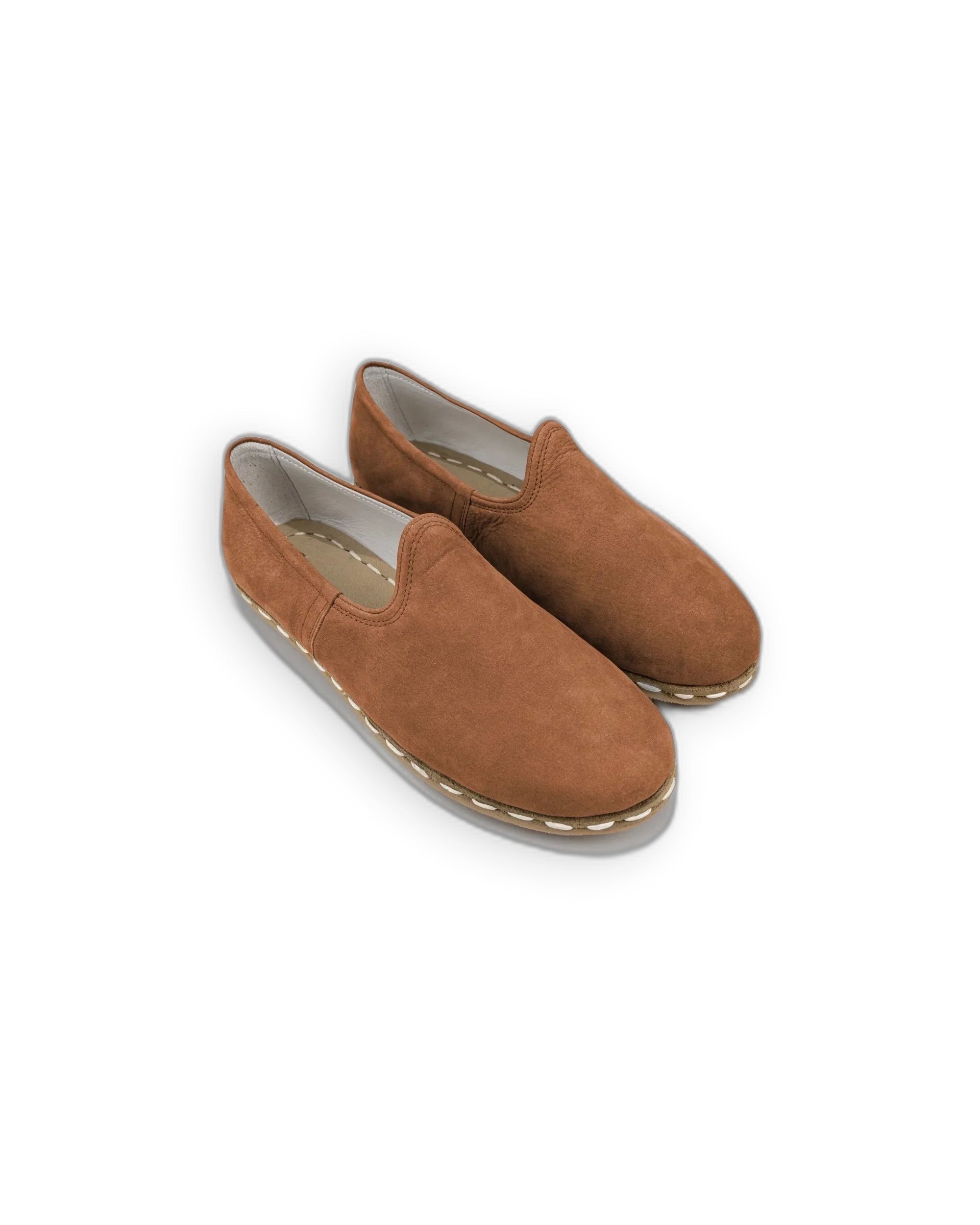 Women's Tan Yemeni Shoes - Handcrafted Calf Leather Wide Toe Box | Bespoky