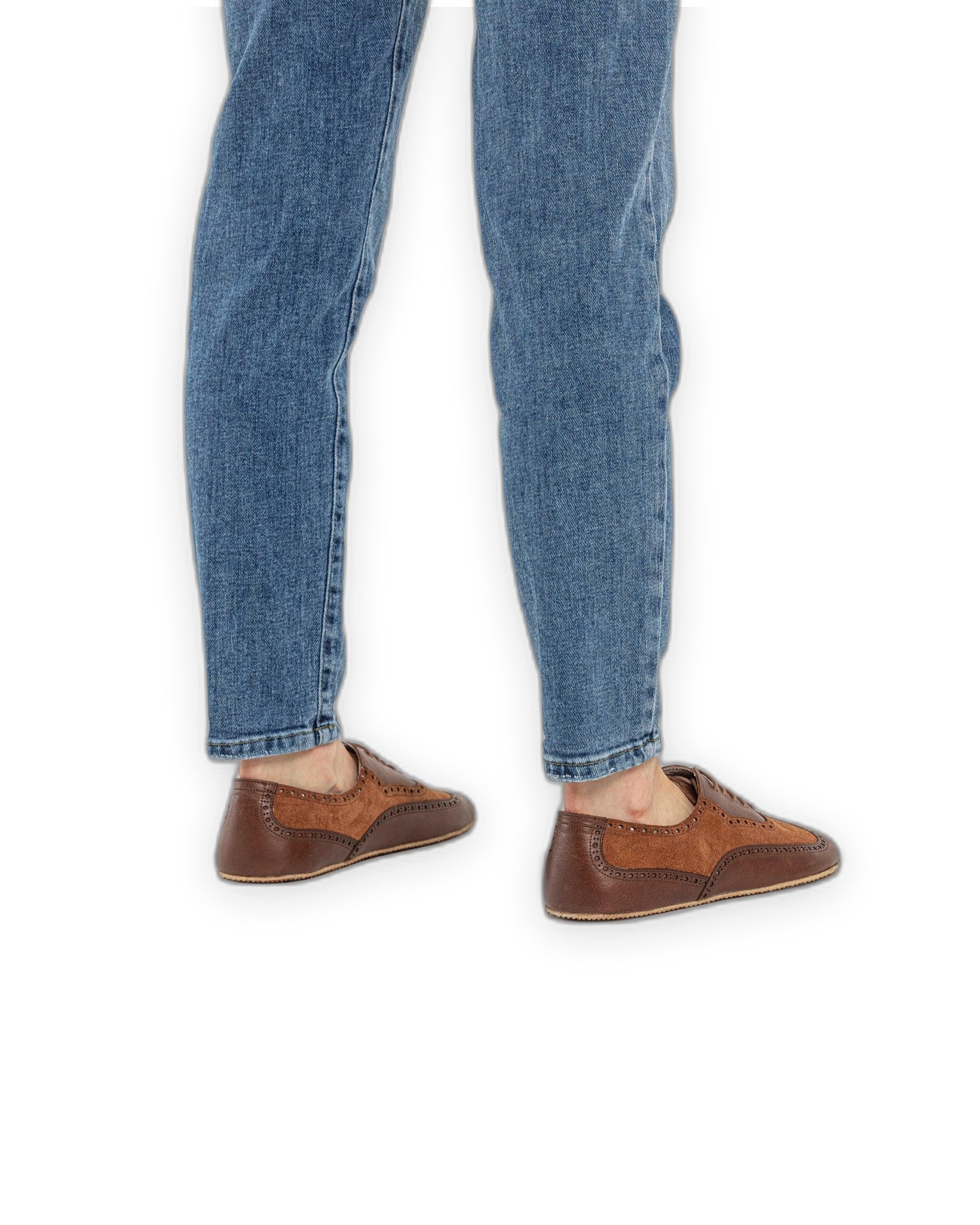 Top view Brown Moccosin Shoes - Handcrafted Calf Leather | Bespoky