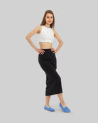 Back view Blue Ballet Flats - Calf Leather Handcrafted | Bespoky