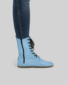 Pair Baby Blue Barefoot Boot - Barefoot Wide Toe Calf Leather | Bespoky